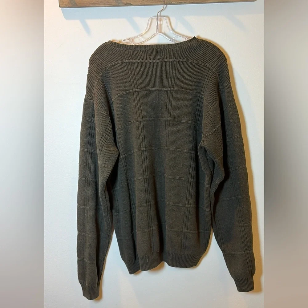Arrow men’s preppy sweater 100% cotton size LT green
